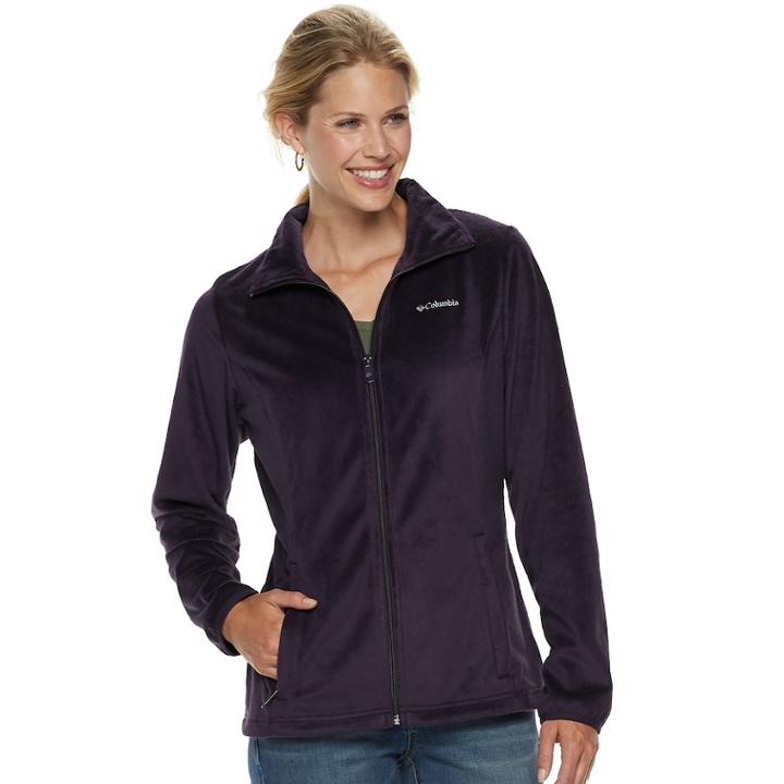 Women's Columbia Blustery Summit Fleece Jacket, Size: Large, Drk Purple