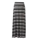 Women's Studio 253 Striped Maxi Skirt, Size: Small, Light Grey