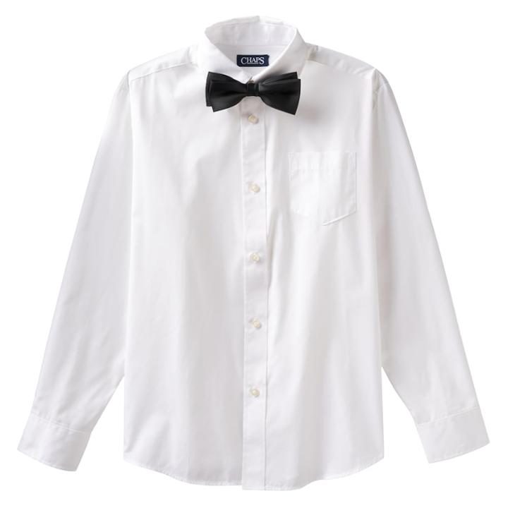 Boys 4-7 Chaps Bow-tie & Shirt Set, Size: 18, White