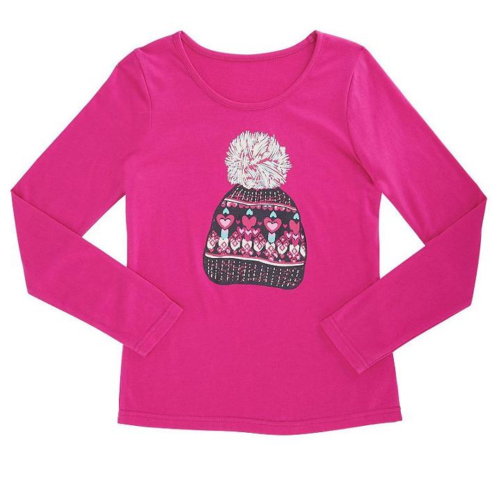 Girls 4-6x French Toast Winter Hat Tee, Girl's, Size: 6x, Med Pink