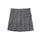 Girls 4-20 & Plus Size French Toast School Uniform 2-buckle Solid Skort, Girl's, Size: 20, Light Grey