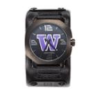 Rockwell Washington Huskies Assassin Leather Watch - Men, Black