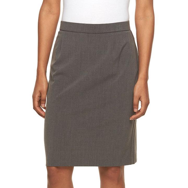 Petite Briggs Slimming Pencil Skirt, Women's, Size: 12 Petite, Grey Other