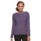 Petite Croft & Barrow Cable Trim Sweater, Women's, Size: Xs Petite, Purple