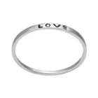 Itsy Bitsy Sterling Silver Love Ring, Women's, Size: 8, Grey