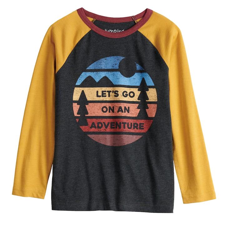 Boys 4-12 Jumping Beans&reg; Retro Let's Go On An Adventure Raglan Tee, Size: 5, Oxford