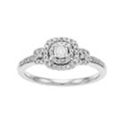 Everlasting Diamonds 10k White Gold 1/4 Carat T.w. Diamond Square 3-stone Ring, Women's, Size: 6