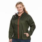Plus Size Columbia Rain To Fame Hooded Rain Jacket, Women's, Size: 3xl, Green