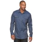 Big & Tall Apt. 9&reg; Jaspe Premier Flex Slim-fit Stretch Button-down Shirt, Men's, Size: M Tall, Blue