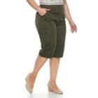 Plus Size Croft & Barrow&reg; Utility Skimmer Capris, Women's, Size: 22 W, Green