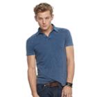 Men's Rock & Republic&reg; Slubbed Polo, Size: Large, Dark Blue