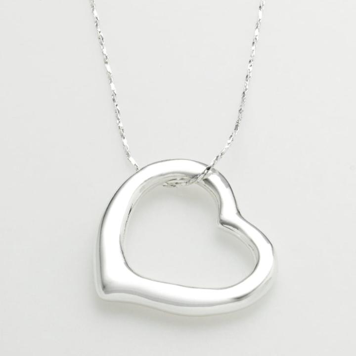 Mudd Silver-tone Heart Pendant, Women's, Grey