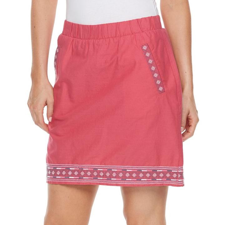 Women's Croft & Barrow&reg; Pull-on Novelty Skort, Size: 16, Brt Red