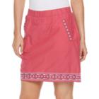 Women's Croft & Barrow&reg; Pull-on Novelty Skort, Size: 16, Brt Red