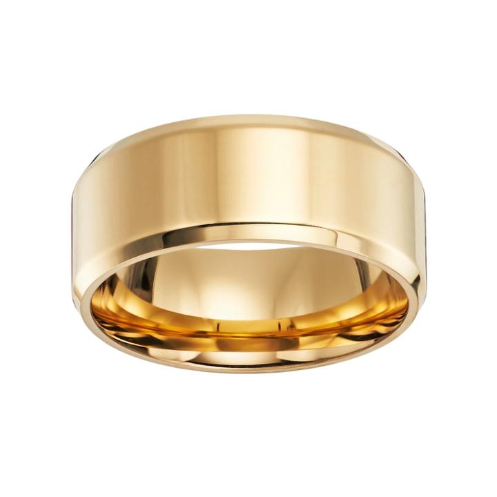 Lovemark 14k Gold-over-stainless Steel Men's Wedding Band, Size: 10, Grey