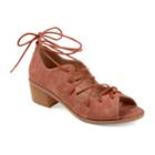 Journee Collection Bowee Women's High Heel Sandals, Size: Medium (11), Dark Pink
