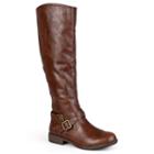 Journee Collection April Women's Tall Boots, Girl's, Size: 7.5 Wc, Brown