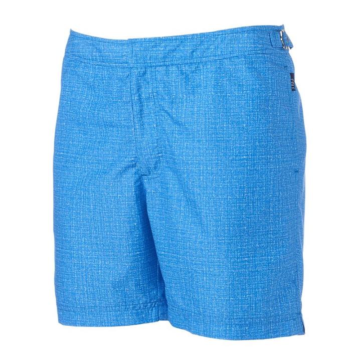 Men's Cole Slim-fit Heathered Hybrid Swim Shorts, Size: 38, Blue