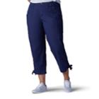 Plus Size Lee Nikki Cuffed Poplin Capris, Women's, Size: 16 - Regular, Dark Blue
