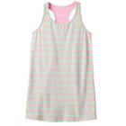Girls 7-16 So&reg; Striped Sleveless Swim Cover-up Dress, Girl's, Size: 12, Grey