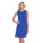 Women's Ronni Nicole Circle Lace Shift Dress, Size: 14, Med Blue