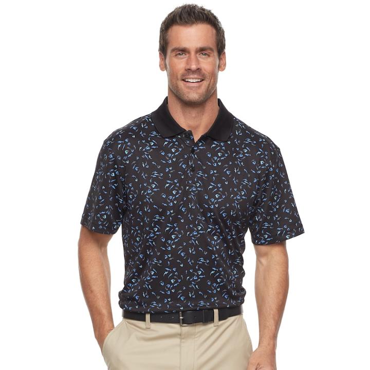 Men's Haggar® Regular-fit Performance Polo, Size: Xl, Black