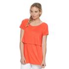 Maternity A:glow Popover Nursing Tee, Women's, Size: M-mat, Med Orange