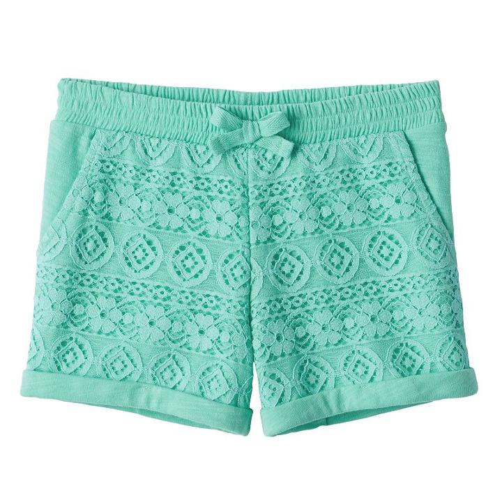 Girls 4-10 Jumping Beans&reg; Lace Front Shorts, Girl's, Size: 7, Brt Blue