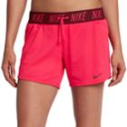 Women's Nike Dry Training Fold Over Shorts, Size: Xs, Red Other