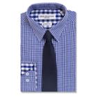 Men's Nick Graham Everywhere Modern-fit Dress Shirt And Tie Boxed Set, Size: S 34/35, Blue