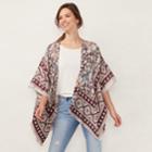 Sonoma Goods For Life&trade; Paisley Block Tacked Ruana, Women's, Blush