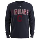 Men's Nike Cleveland Indians Local Hunt Long-sleeve Tee, Size: Xxl, Blue (navy)