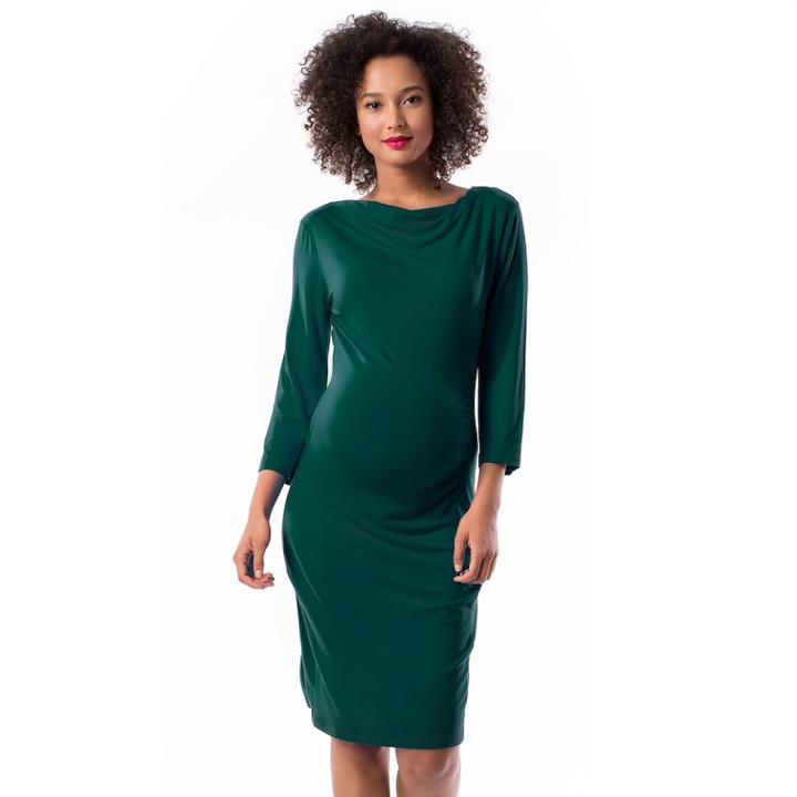 Maternity Pip & Vine By Rosie Pope Ruched Sheath Midi Dress, Women's, Size: Xl-mat, Green Oth