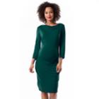 Maternity Pip & Vine By Rosie Pope Ruched Sheath Midi Dress, Women's, Size: Xl-mat, Green Oth