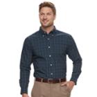 Men's Haggar Classic-fit Stretch Poplin Button-down Shirt, Size: Xxl, Blue (navy)