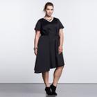 Plus Size Simply Vera Vera Wang Simply Noir Asymmetrical Fit & Flare Dress, Women's, Size: 2xl, Black