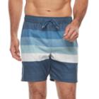 Men's Trinity Collective Barz Elastic Stripe Print Shorts, Size: Medium, Blue (navy)