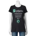 Juniors' Harry Potter Slytherin Ambition Graphic Tee, Girl's, Size: Small, Black