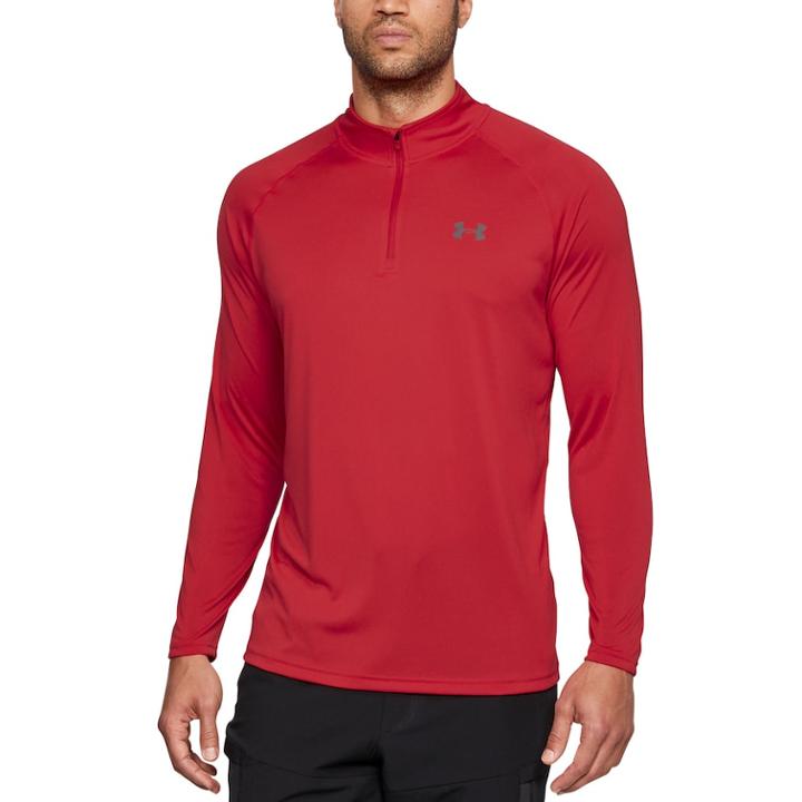 Men's Under Armour Tech Quarter-zip Pullover Top, Size: Xxl, Brt Red