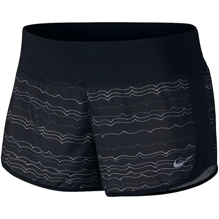Women's Nike Peak Crew Running Shorts, Size: Xl, Grey (charcoal)