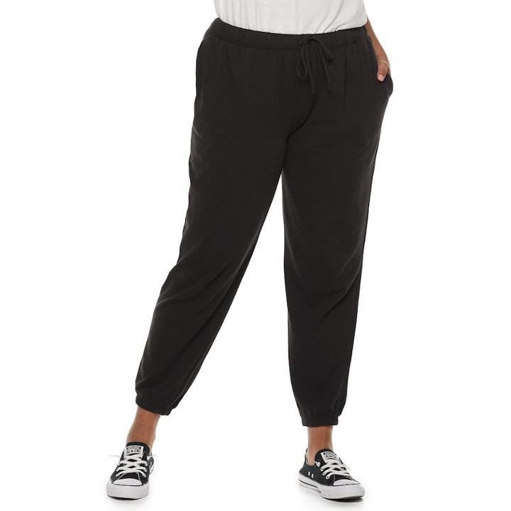 Juniors' Plus Size So&reg; Drawstring Jogger Sweatpants, Teens, Size: 2xl, Black