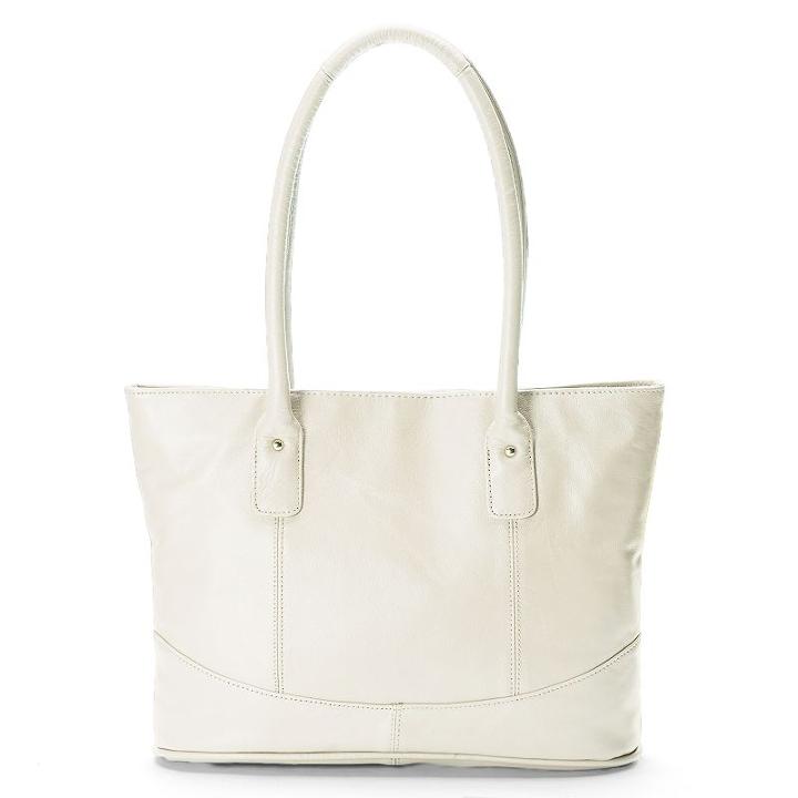 Amerileather Casual Leather Tote, Women's, White