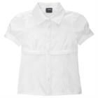 Girls 4-6x French Toast School Uniform Empire Blouse, Size: 4, White