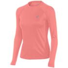 Women's Asics Crewneck Raglan Running Top, Size: Xl, Brt Pink
