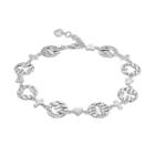 Sterling Silver Faith & Love Cross & Heart Bracelet, Women's, Size: 8
