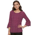 Women's Elle&trade; Bell-sleeve Top, Size: Medium, Drk Purple