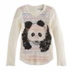 Girls 7-16 & Plus Size Mudd&reg; V-neck Thermal Graphic Tee, Size: 16, White Oth