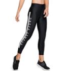 Women's Under Armour Heatgear Branded Ankle Leggings, Size: Xs, Black