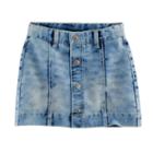Girls 4-12 Sonoma Goods For Life&trade; Acid-wash Skort, Size: 7, Blue