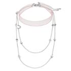 Mudd&reg; Sheer Ribbon Choker & Celestial Double Strand Necklace Set, Women's, Med Pink